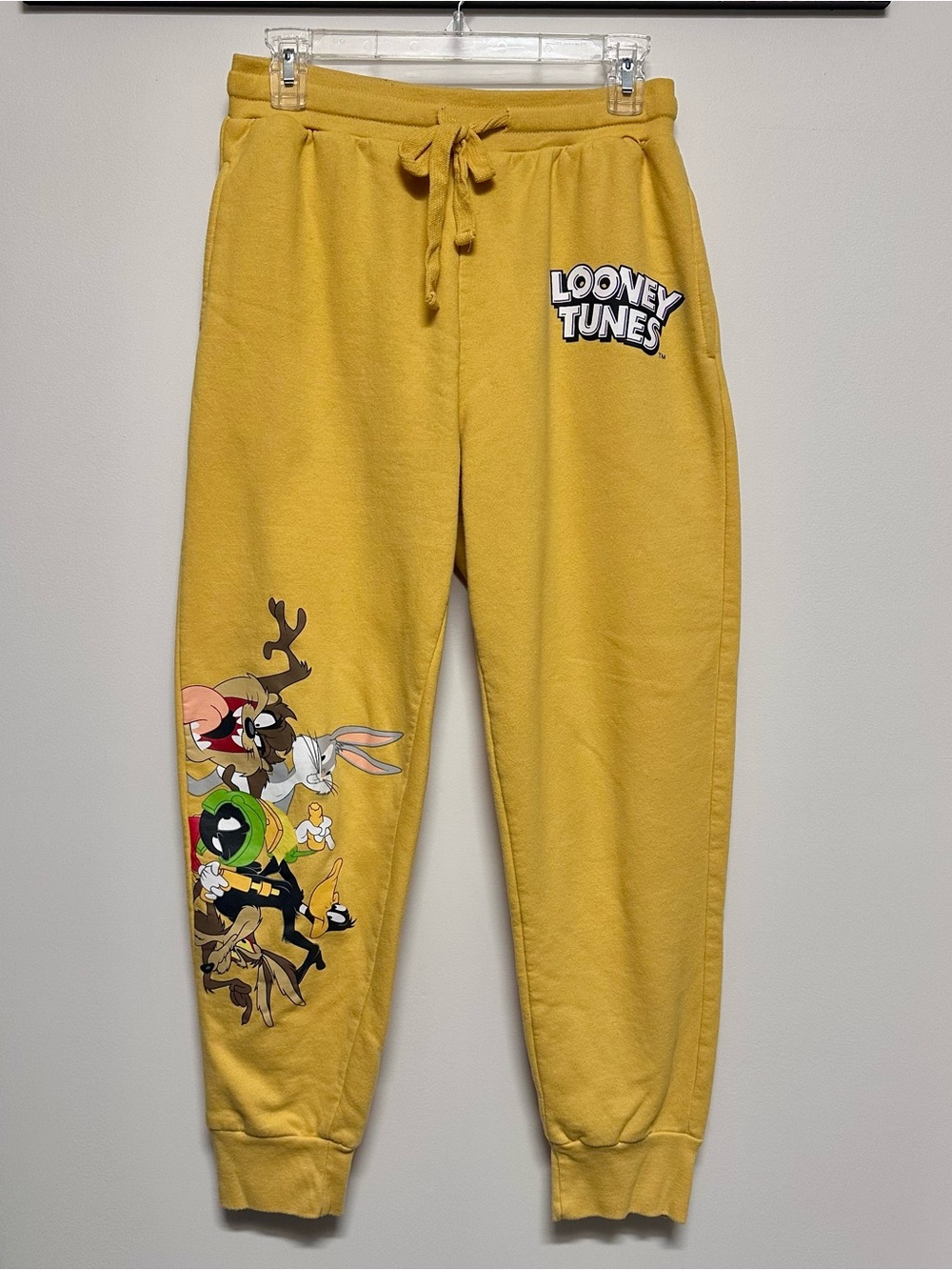 Warner Bros. Looney Tunes Mustard Yellow Cartoon Graphic Joggers